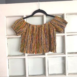 Off the shoulder crop top